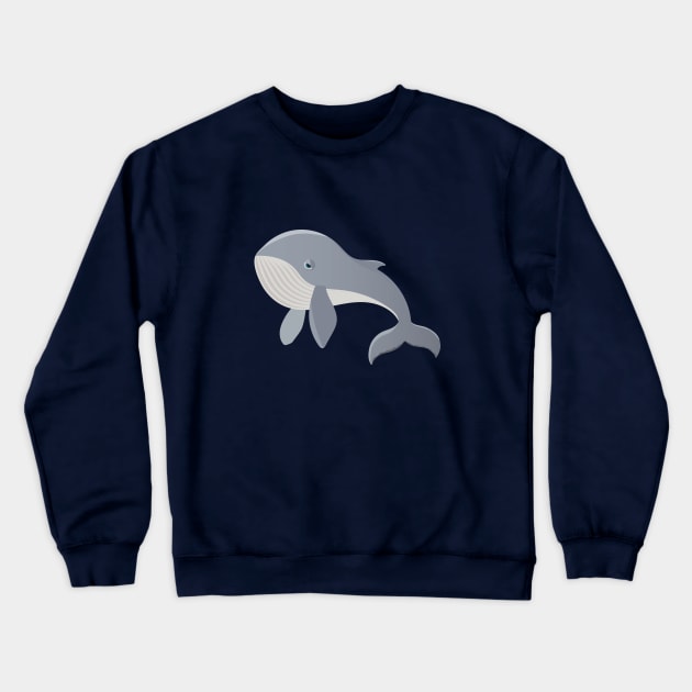 Cute Whale Crewneck Sweatshirt by Xavier Wendling